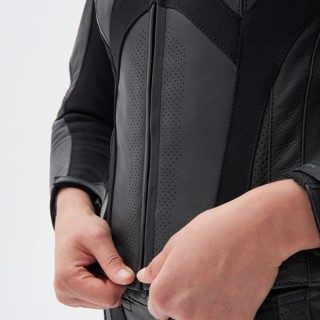 KURTKA MOTOCYKLOWA SKÓRZANA DAMSKA REBELHORN REBEL BLACK W36