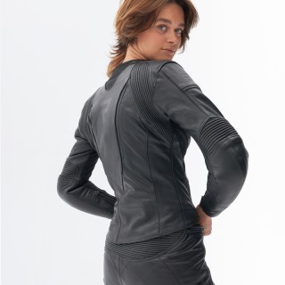 KURTKA MOTOCYKLOWA SKÓRZANA DAMSKA REBELHORN REBEL BLACK W44