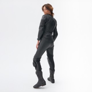 KURTKA MOTOCYKLOWA SKÓRZANA DAMSKA REBELHORN REBEL BLACK W44