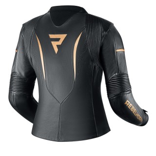 KURTKA MOTOCYKLOWA SKÓRZANA DAMSKA REBELHORN REBEL BLACK GOLD W46