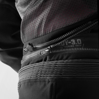 SPODNIE MOTOCYKLOWE TEKSTYLNE REBELHORN HARDY 3.0 DESERT GREY RED 7XL