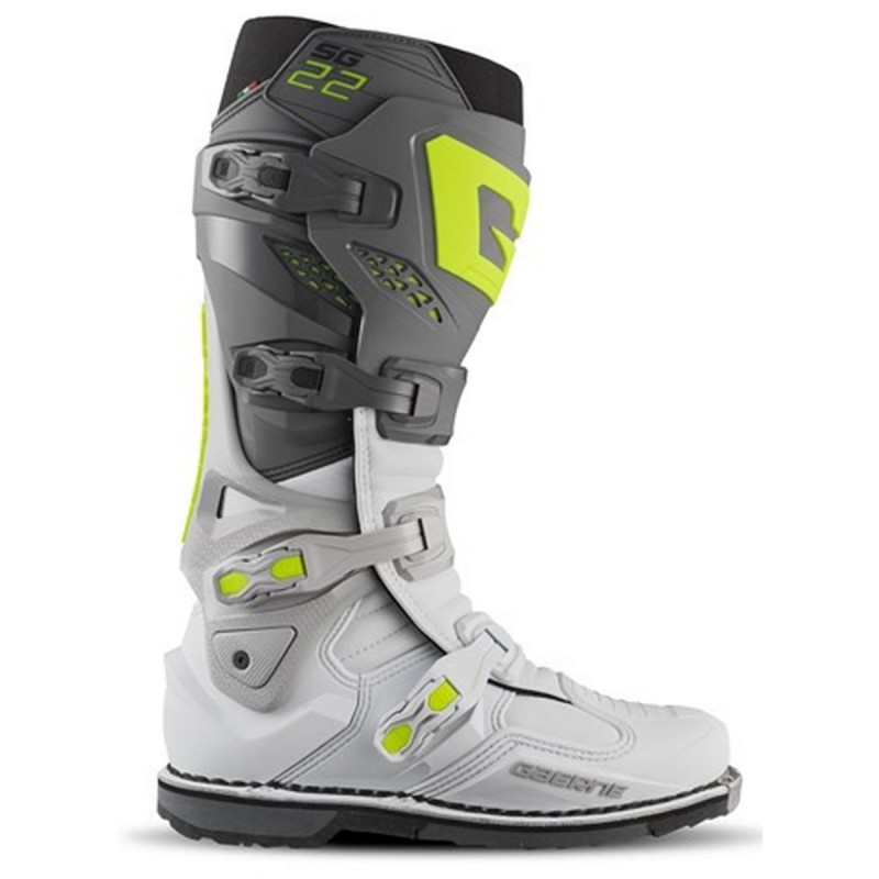 GAERNE BUTY CROSS/ENDURO MODEL SG-22 ANTHRACITE/WHITE/GREY KOLOR SZARY/BIAŁY/ŻÓŁTY ROZMIAR 44 GAERNE BUTY CROSS/ENDURO MODEL SG-22 ANTHRACITE/WHITE/GREY KOLOR SZARY/BIAŁY/ŻÓŁTY ROZMIAR 44