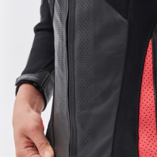 KURTKA MOTOCYKLOWA SKÓRZANA DAMSKA REBELHORN REBEL PINK BLACK W36