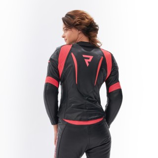 KURTKA MOTOCYKLOWA SKÓRZANA DAMSKA REBELHORN REBEL PINK BLACK W46