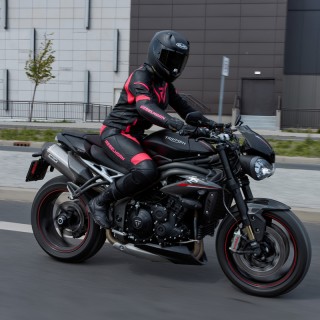 KURTKA MOTOCYKLOWA SKÓRZANA DAMSKA REBELHORN REBEL PINK BLACK W46