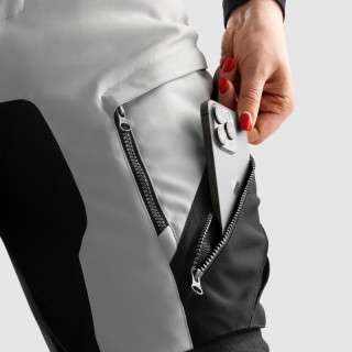 SPODNIE MOTOCYKLOWE TEKSTYLNE DAMSKIE REBELHORN HARDY 3.0 BLACK GREY WM