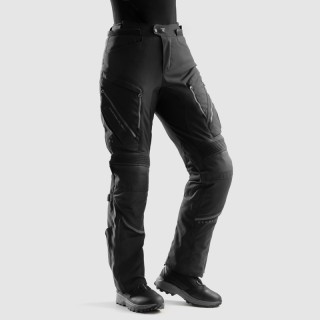 SPODNIE MOTOCYKLOWE TEKSTYLNE DAMSKIE REBELHORN HARDY 3.0 BLACK (KRÓTKA NOGAWKA) S-WL