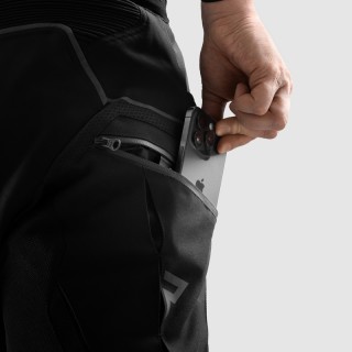SPODNIE MOTOCYKLOWE TEKSTYLNE REBELHORN HIFLOW 5 BLACK (KRÓTKA NOGAWKA) S-XXL