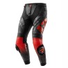 SPODNIE MOTOCYKLOWE SKÓRZANE REBELHORN INFERNO BLACK FLUO RED 54