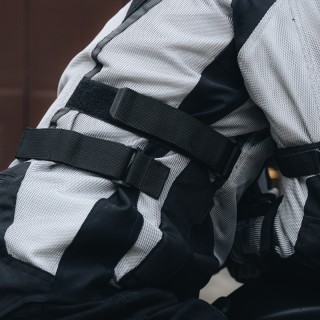 KURTKA MOTOCYKLOWA TEKSTYLNA REBELHORN SCANDAL 2 SILVER BLACK L