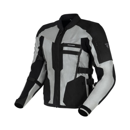 KURTKA MOTOCYKLOWA TEKSTYLNA REBELHORN SCANDAL 2 SILVER BLACK 7XL