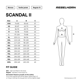KURTKA MOTOCYKLOWA TEKSTYLNA DAMSKA REBELHORN SCANDAL 2 SILVER BLACK WXS