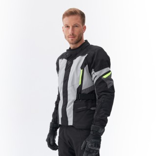 KURTKA MOTOCYKLOWA TEKSTYLNA REBELHORN SCOUT BLACK GREY FLUO YELLOW M