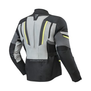 KURTKA MOTOCYKLOWA TEKSTYLNA REBELHORN SCOUT BLACK GREY FLUO YELLOW L