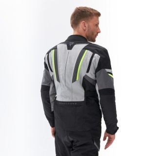 KURTKA MOTOCYKLOWA TEKSTYLNA REBELHORN SCOUT BLACK GREY FLUO YELLOW L