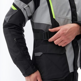 KURTKA MOTOCYKLOWA TEKSTYLNA REBELHORN SCOUT BLACK GREY FLUO YELLOW S