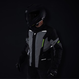 KURTKA MOTOCYKLOWA TEKSTYLNA REBELHORN SCOUT BLACK GREY FLUO YELLOW S