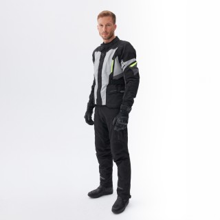 KURTKA MOTOCYKLOWA TEKSTYLNA REBELHORN SCOUT BLACK GREY FLUO YELLOW L
