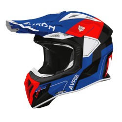 KASK MOTOCYKLOWY AIROH AVIATOR ACE 2 SHIELD BLUE RED GLOSS L