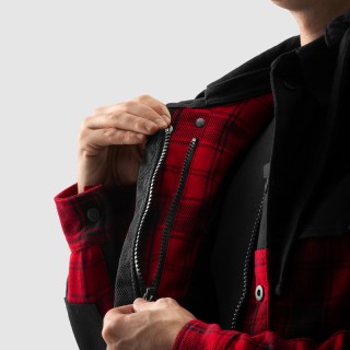 KOSZULA MOTOCYKLOWA REBELHORN SHIFTER BLACK RED XXL