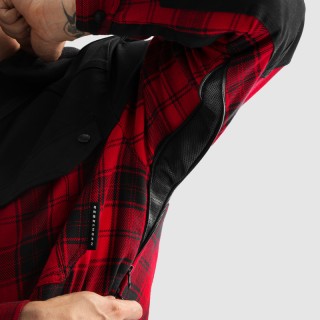 KOSZULA MOTOCYKLOWA REBELHORN SHIFTER BLACK RED 7XL