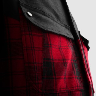 KOSZULA MOTOCYKLOWA REBELHORN SHIFTER BLACK RED 7XL