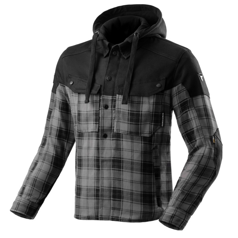 KOSZULA MOTOCYKLOWA REBELHORN SHIFTER BLACK GREY 7XL