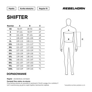 KOSZULA MOTOCYKLOWA REBELHORN SHIFTER BLACK GREY 3XL