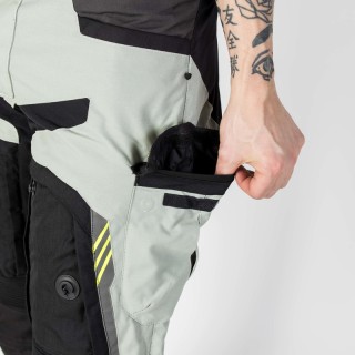 SPODNIE MOTOCYKLOWE TEKSTYLNE REBELHORN PATROL GREY BLACK FLUO YELLOW M