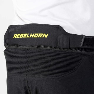 SPODNIE MOTOCYKLOWE TEKSTYLNE REBELHORN PATROL GREY BLACK FLUO YELLOW M