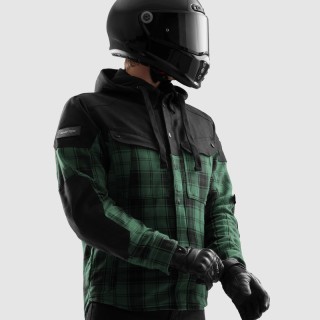 KOSZULA MOTOCYKLOWA REBELHORN SHIFTER BLACK GREEN XXL
