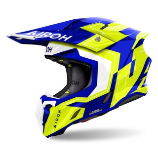 KASK MOTOCYKLOWY AIROH TWIST 3 DIZZY BLUE/YELLOW GLOSS M