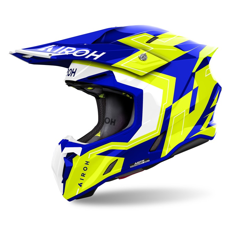 KASK MOTOCYKLOWY AIROH TWIST 3 DIZZY BLUE/YELLOW GLOSS M