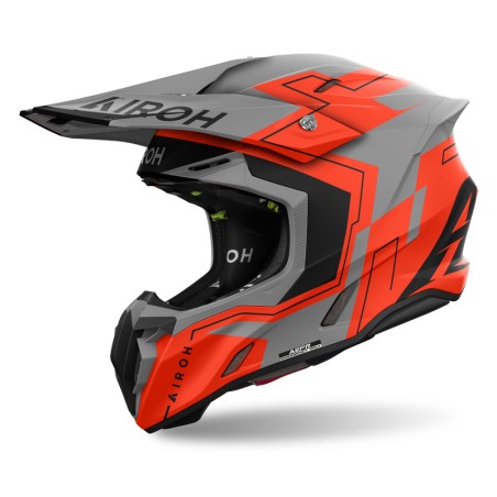 KASK MOTOCYKLOWY AIROH TWIST 3 DIZZY ORANGE FLUO MATT M