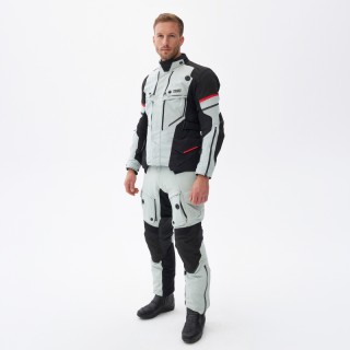 SPODNIE MOTOCYKLOWE TEKSTYLNE REBELHORN RANGE GREY BLACK RED M