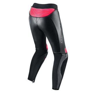 SPODNIE MOTOCYKLOWE SKÓRZANE DAMSKIE REBELHORN REBEL BLACK PINK W32