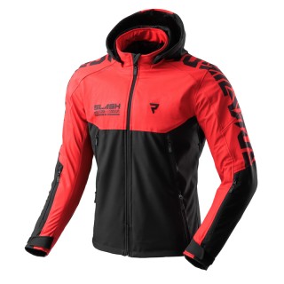 KURTKA MOTOCYKLOWA TEKSTYLNA REBELHORN SLASH SPIDER BLACK RED SOFTSHELL 4XL
