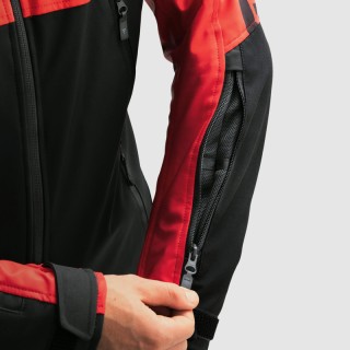 KURTKA MOTOCYKLOWA TEKSTYLNA REBELHORN SLASH SPIDER BLACK RED SOFTSHELL XXL