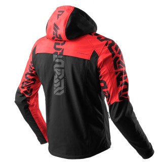 KURTKA MOTOCYKLOWA TEKSTYLNA REBELHORN SLASH SPIDER BLACK RED SOFTSHELL XXS