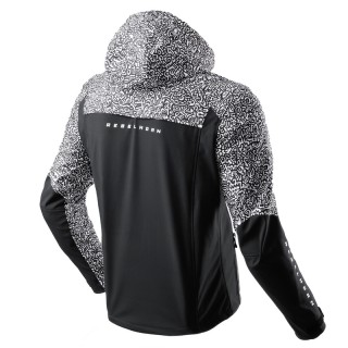 KURTKA MOTOCYKLOWA TEKSTYLNA REBELHORN SLASH NORIAKI BLACK WHITE SOFTSHELL S