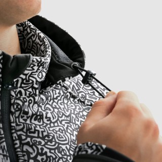 KURTKA MOTOCYKLOWA TEKSTYLNA REBELHORN SLASH NORIAKI BLACK WHITE SOFTSHELL M