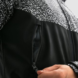 KURTKA MOTOCYKLOWA TEKSTYLNA REBELHORN SLASH NORIAKI BLACK WHITE SOFTSHELL 5XL