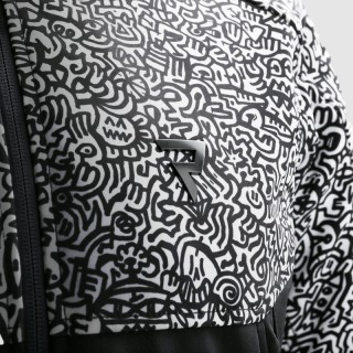 KURTKA MOTOCYKLOWA TEKSTYLNA REBELHORN SLASH NORIAKI BLACK WHITE SOFTSHELL XXL