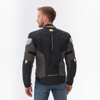 KURTKA MOTOCYKLOWA TEKSTYLNA REBELHORN SPARK BLACK GREY FLUO YELLOW S
