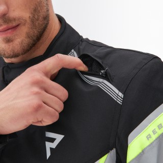 KURTKA MOTOCYKLOWA TEKSTYLNA REBELHORN SPARK BLACK GREY FLUO YELLOW 3XL