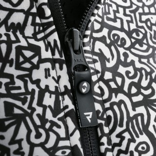 KURTKA MOTOCYKLOWA TEKSTYLNA REBELHORN SLASH NORIAKI BLACK WHITE SOFTSHELL XXS