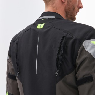 KURTKA MOTOCYKLOWA TEKSTYLNA REBELHORN SPARK BLACK GREY FLUO YELLOW 3XL