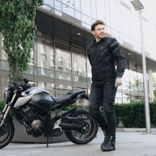 KURTKA MOTOCYKLOWA TEKSTYLNA REBELHORN SPARK BLACK 3XL