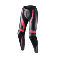 SPODNIE MOTOCYKLOWE SKÓRZANE DAMSKIE REBELHORN REBEL PINK BLACK W36