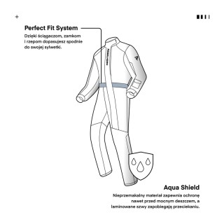 KOMBINEZON PRZECIWDESZCZOWY REBELHORN TRAVEL BLACK M